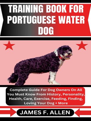 cover image of TRAINING BOOK FOR PORTUGUESE WATER DOG